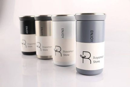 نمای جانبی تراول ماگ استیل مدل Enjoy
